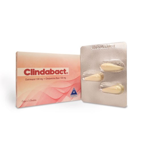 CLINDABACT - CLOTRIMAZOL 100 mg + CLINDAMICINA BASE 100 mg CJA X 3 OVS