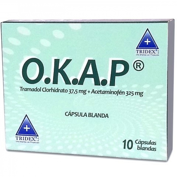  OKAP - TRAMADOL 37.5 mg + ACETAMINO 325 mg - CJA x 10 CAP