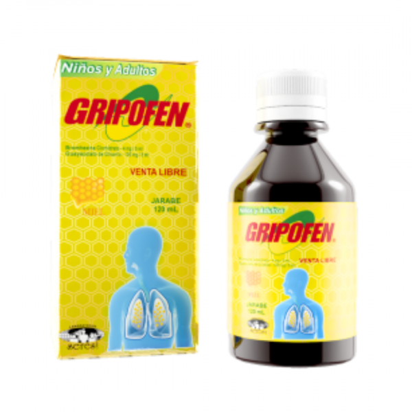 GRIPOFEN MIEL - BROMHEX 4 mg/5mL + GUAYACO 100 mg/5mL - FCO x 120 mL JBE