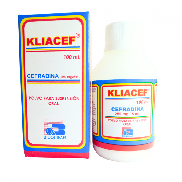  KLIACEF - CEFRADINA 250 mg / 5 mL - FCO x 100 mL SUSP