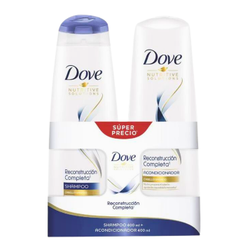 DOVE SHAMPOO RECONS COMPLETA x 400 mL+ ACOND RECONS x 400 mL