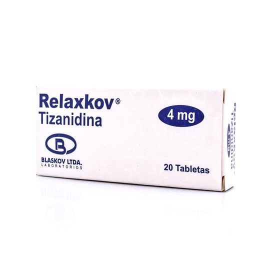  RELAXKOV - TIZANIDINA 4 mg - CJA x 20 TAB