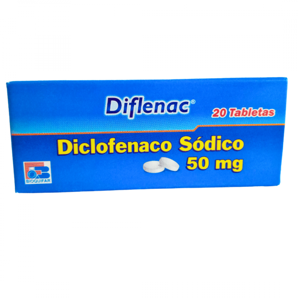  DIFLENAC - DICLOFENACO 50 mg - CJA x 20 TAB
