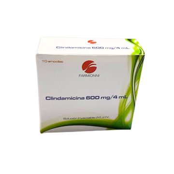  CLINDAMICINA 600 mg / 4 mL - CJA x 10 AMP