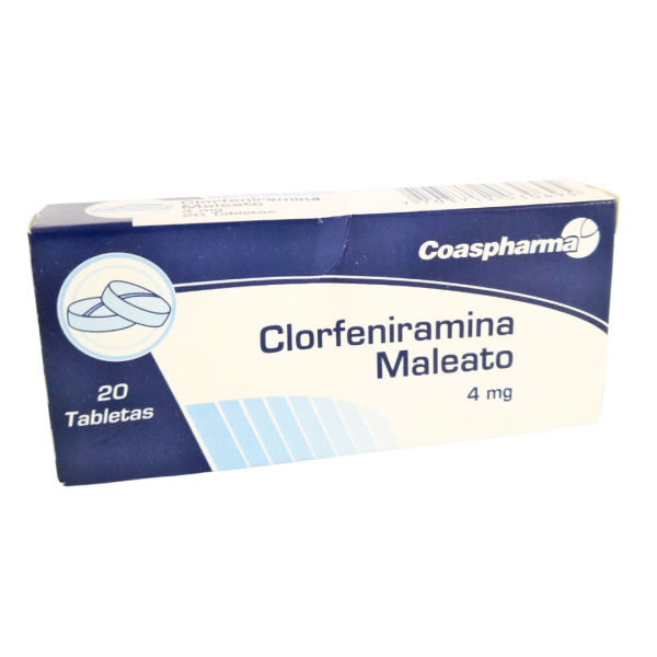 CLORFENIRAMINA 4 mg - CJA x 20 TAB
