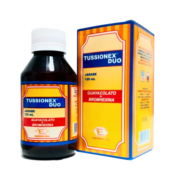 TUSSIONEX DUO - GUAYACO 2000 mg + BROMHEX 80 mg - FCO x 120 mL JBE