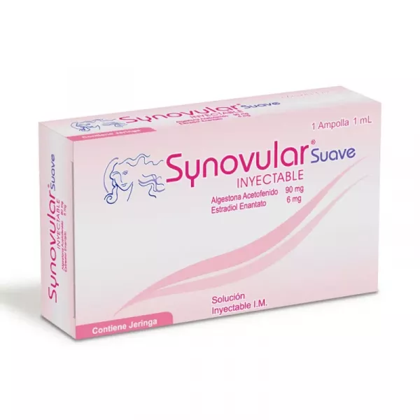 SYNOVULAR SUAVE - ALGESTONA ACETO 90 mg + ESTRADIOL 6 mg - CJA x 1 AMP x 1 mL