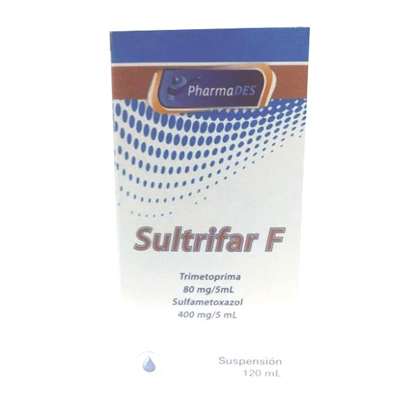  SULTRIFAR F - TRIMETOPRI 80 mg + SULFAMETO 400 mg / 5 mL - FCO x 120 mL SUSP