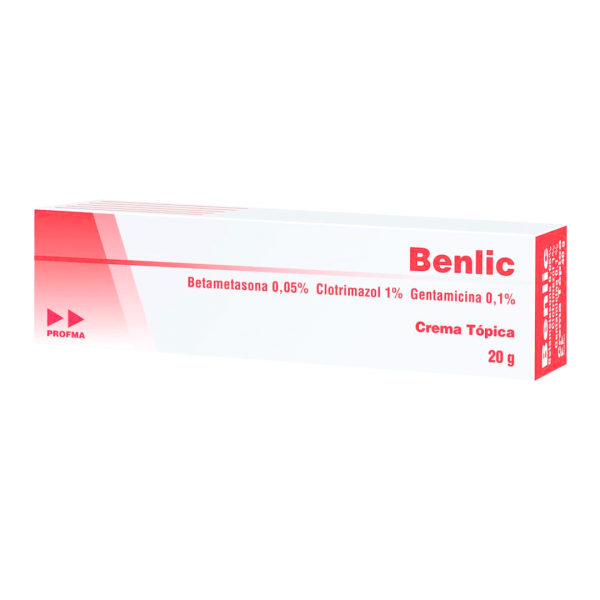  BENLIC - BETA 0.05% + CLOT 1% + GENT 0.1% - TBO x 20 g CREMA