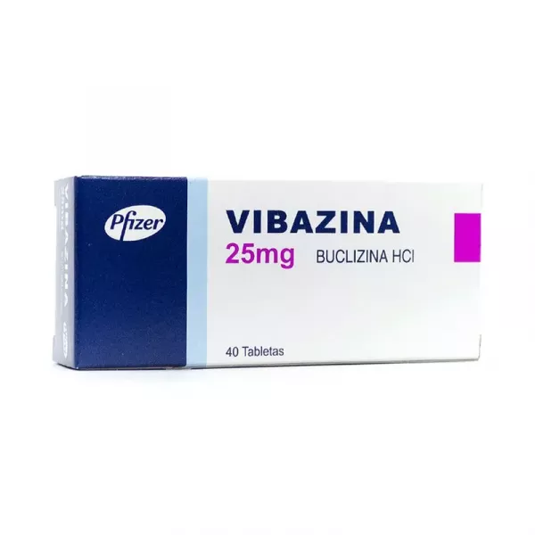  VIBAZINA - BUCLIZINA HCL 25 mg - CJA x 40 TAB