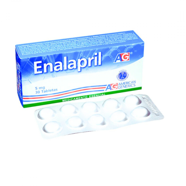 Enalapril Maleato 20 Mg - Cja X 30 Tab