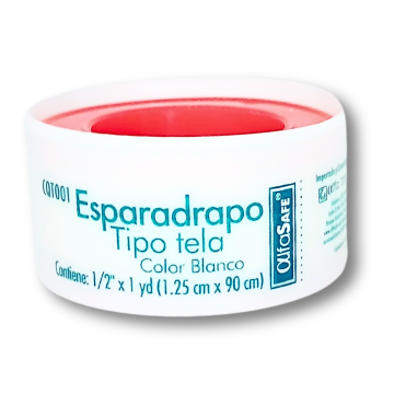  ESPARADRAPO TELA BLANCO 1/2" x 1 yd - UNIDAD