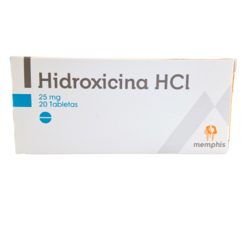  HIDROXICINA HCL 25 mg - CJA x 20 TAB