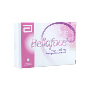  BELLAFACE - DIENO 2 mg + ETINIL 0.03 mg - CJA X 21 TAB