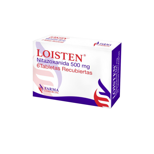  LOISTEN - NITAZOXANIDA 500 mg - CJA x 6 TAB