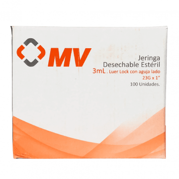 JERINGA ESTERIL 3 mL 23G x 1" - CJA x 100 UND