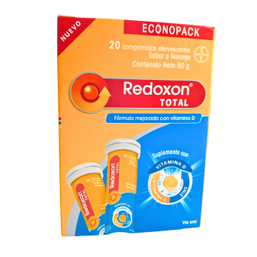  REDOXON TOTAL - VITA D + VITA C + ZINC - CJA x 20 TAB EFE