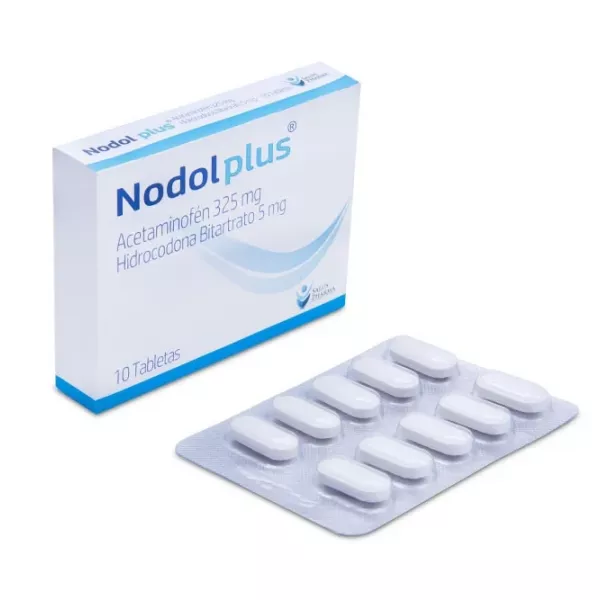  NODOL PLUS - ACETAM 325 mg + HIDROCODO 5 mg - CJA x 10 TAB