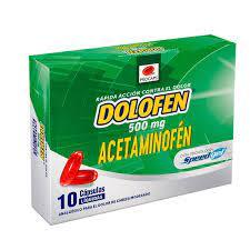DOLOFEN - ACETAMINOFEN 500 mg - CJA x 10 CAP