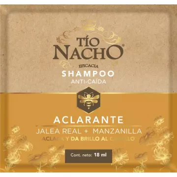  SHAMPOO TIO NACHO ANTICAIDA ACLARANTE MANZANILLA - SACHET x 18 mL