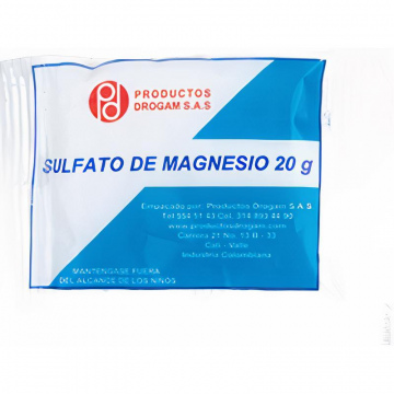  SULFATO DE MAGNESIA x 20 g