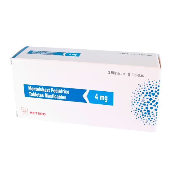 MONTELUKAST PEDIATRICO 4 mg - CJA x 30 TAB MASTICABLES