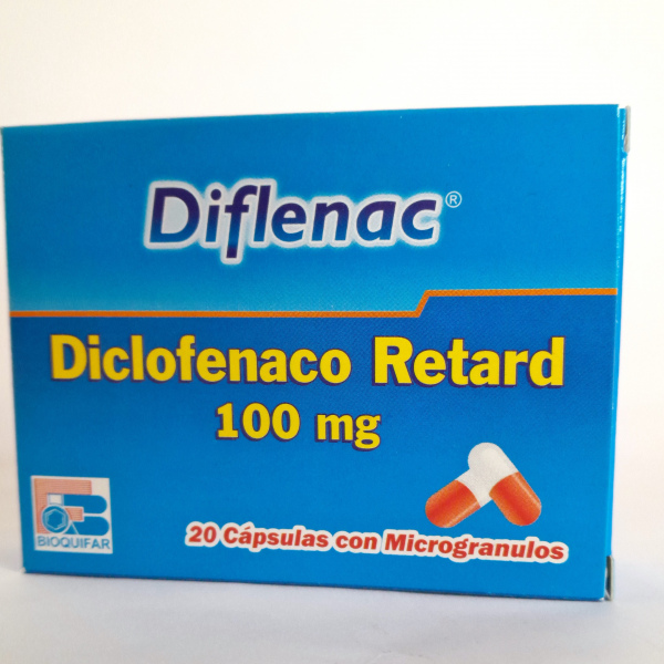  DIFLENAC - DICLOFENACO 100 mg - CJA x 20 CAP