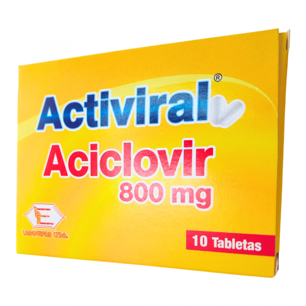 ACTIVIRAL - ACICLOVIR 800 mg - CJA x 10 TAB