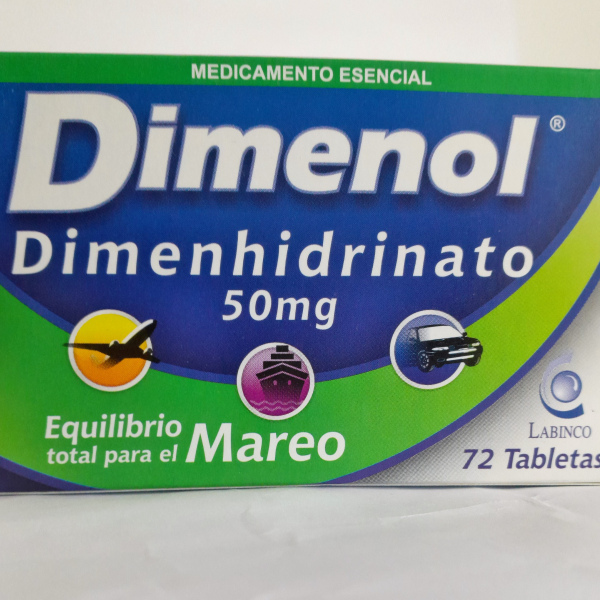 DIMENOL - DIMENHIDRATO 50 mg - CJA x 72 TAB