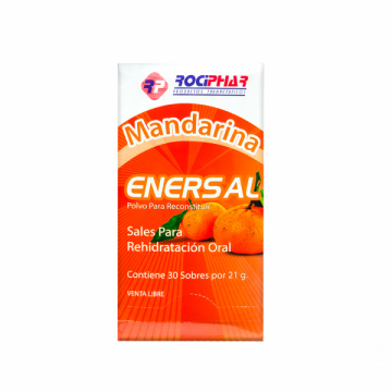  ENERSAL MANDARINA - SALES PARA HIDRATACIÓN - CJA x 30 SOB x 21 g