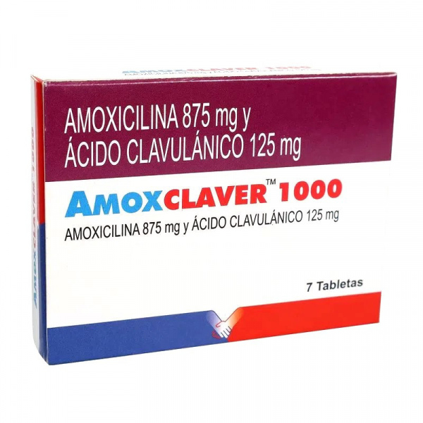  AMOXCLAVER 1000 - AMOXI + AC.CLAV 875 / 125 mg - CJA x 7 TAB