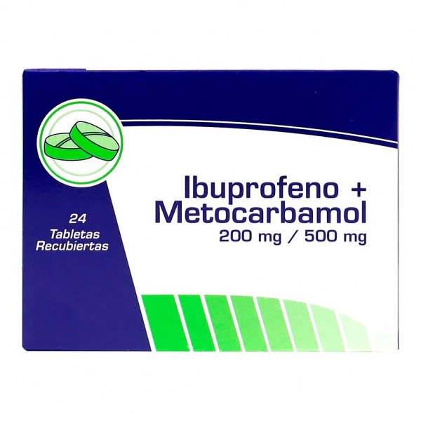  IBUPROF + METOCARB 200 mg / 500 mg - CJA x 24 TAB