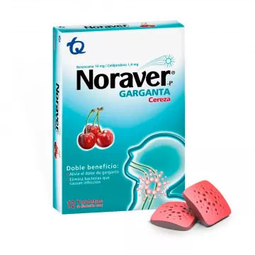 NORAVER GARGANTA CEREZA - CJA x 12 TAB