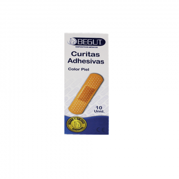  CURITAS ADHESIVAS COLOR PIEL - CJA x 10 UND