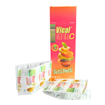 VICAL TUTTI FRUTTI - VITAMINA C 500 mg - CJA x 144 TAB