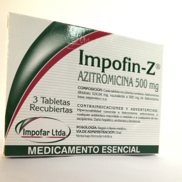  IMPOFIN-Z - AZITROMICINA 500 mg - CJA x 3 TAB