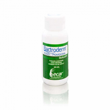  BACTRODERM SOLUCION - YODOPOVIDONA 10g / 100mL - FCO x 60 mL