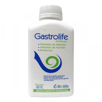 GASTROLIFE - HIDROXIDO DE ALUMINIO + SIMETICONA - FCO x 360 mL