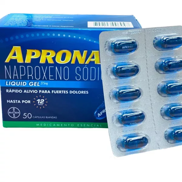  APRONAX - NAPROXENO SODICO LIQUID GELS 275 mg - CJA x 50 CAP