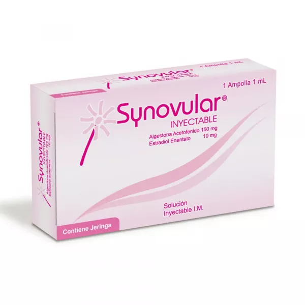 SYNOVULAR - ALGESTONA ACETO 150 mg + ESTRADIOL 10 mg - CJA x 1 AMP x 1 mL