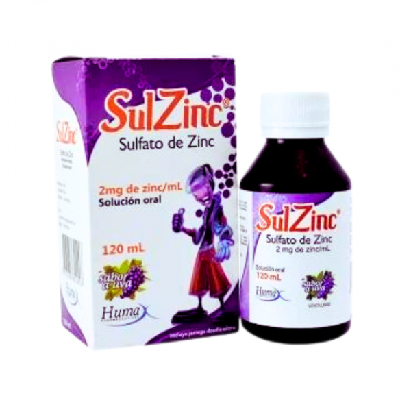  SULZINC - SULFATO DE ZINC 2 mg/mL - FCO x 120 mL