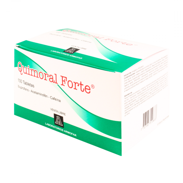 QUIMORAL FORTE - IBUP 400 mg + ACETAM 250 mg + CAIFE 65 mg - CJA x 100 TAB