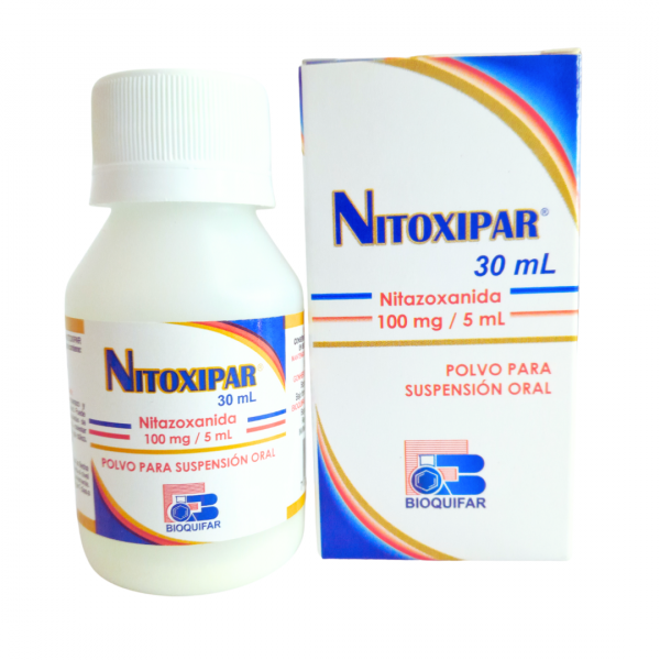  NITOXIPAR - NITAZOXANIDA 100 mg / 5 mL - FCO x 30 mL SUSP