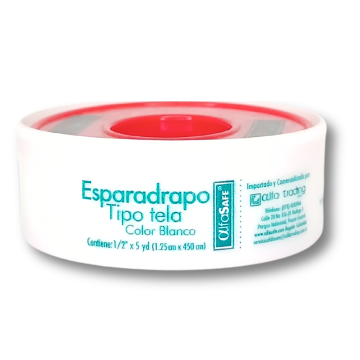  ESPARADRAPO TELA BLANCO 1/2" x 5 yd - UNIDAD