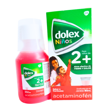 DOLEX NIÑOS +2 - ACETAMINOFEN - FCO x 90 mL JBE FRAMBUESA