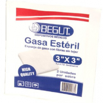  GASA ESTERIL 3X3 SOBRE X 5 UND