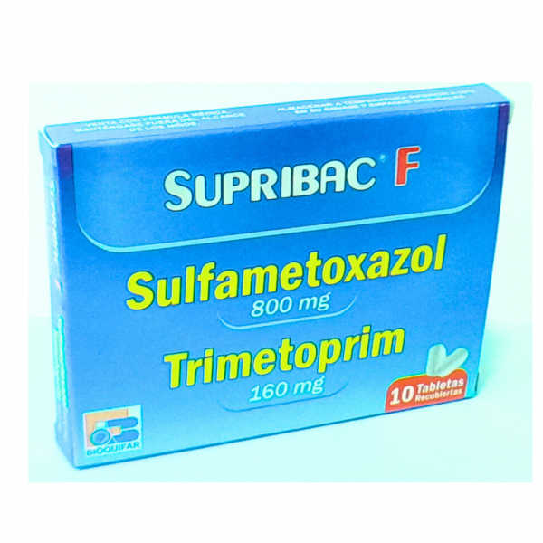 SUPRIBAC F - TRIME 160 mg + SULFAME 800 mg - CJA x 10 TAB