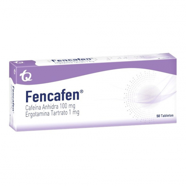  FENCAFEN - CAFE 100 mg + ERGOT 1 mg - CJA x 50 TAB