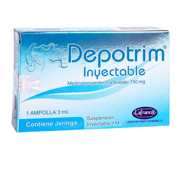  DEPOTRIM - MEDROXIPROGESTERONA 150 mg - CJA x 1 AMP x 3 mL