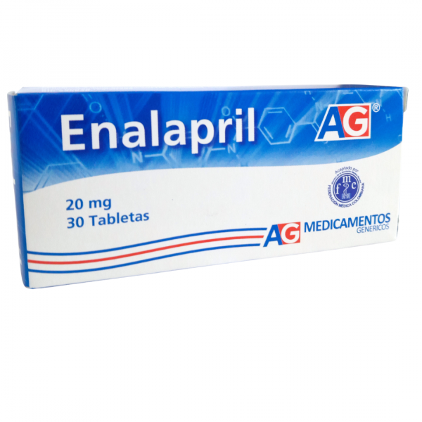 Enalapril Maleato 20 Mg - Cja X 30 Tab